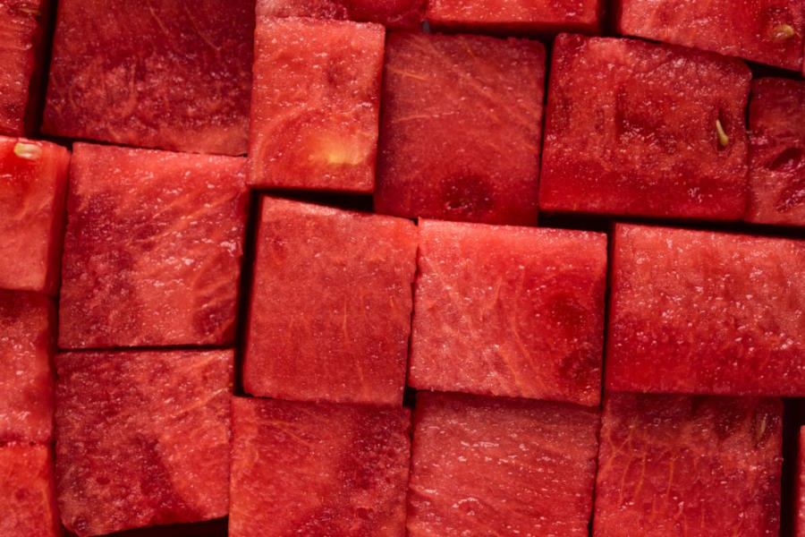 Watermelon chunks help you to stay hydrated to optimise fertility